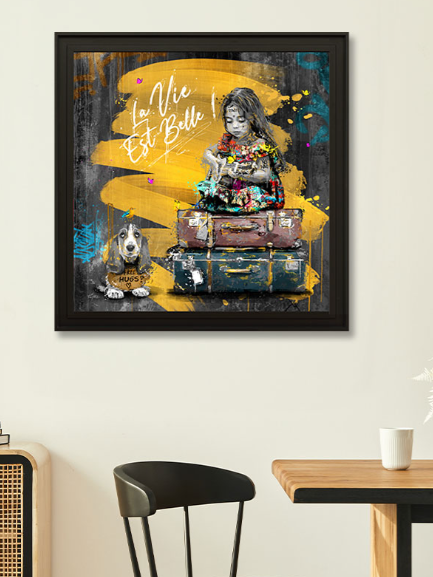 Poster Décoratif - Chien Skateboard Graffiti Coloré - 30x40 Cm Sans Cadre - Décoration Murale Enfant Ou Adolescent